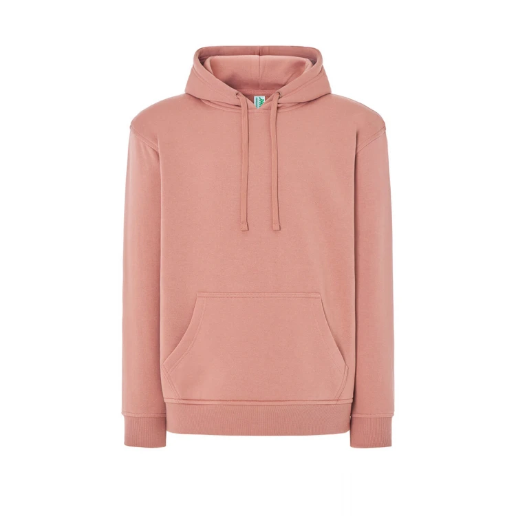 Sweat-shirt homme à capuche avec poche kangourou en coton et polyester recyclé, prêt à être personnalisé avec logo d'entreprise