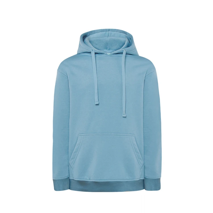 Sweat-shirt homme à capuche avec poche kangourou en coton et polyester recyclé, prêt à être personnalisé avec logo d'entreprise