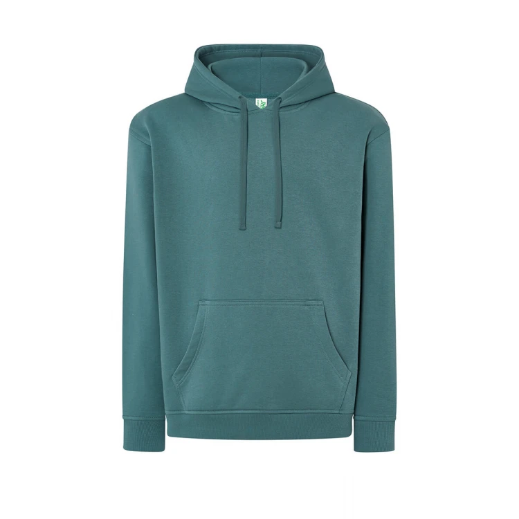 Sweat-shirt homme à capuche avec poche kangourou en coton et polyester recyclé, prêt à être personnalisé avec logo d'entreprise