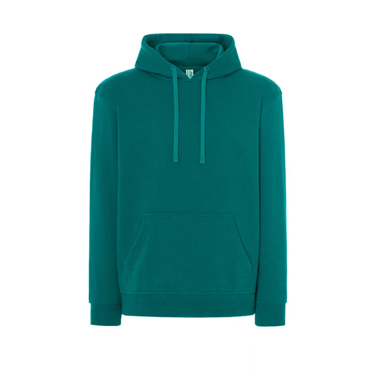 Sweat-shirt homme à capuche avec poche kangourou en coton et polyester recyclé, prêt à être personnalisé avec logo d'entreprise