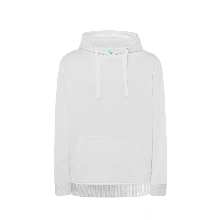Sweat-shirt homme à capuche avec poche kangourou en coton et polyester recyclé, prêt à être personnalisé avec logo d'entreprise