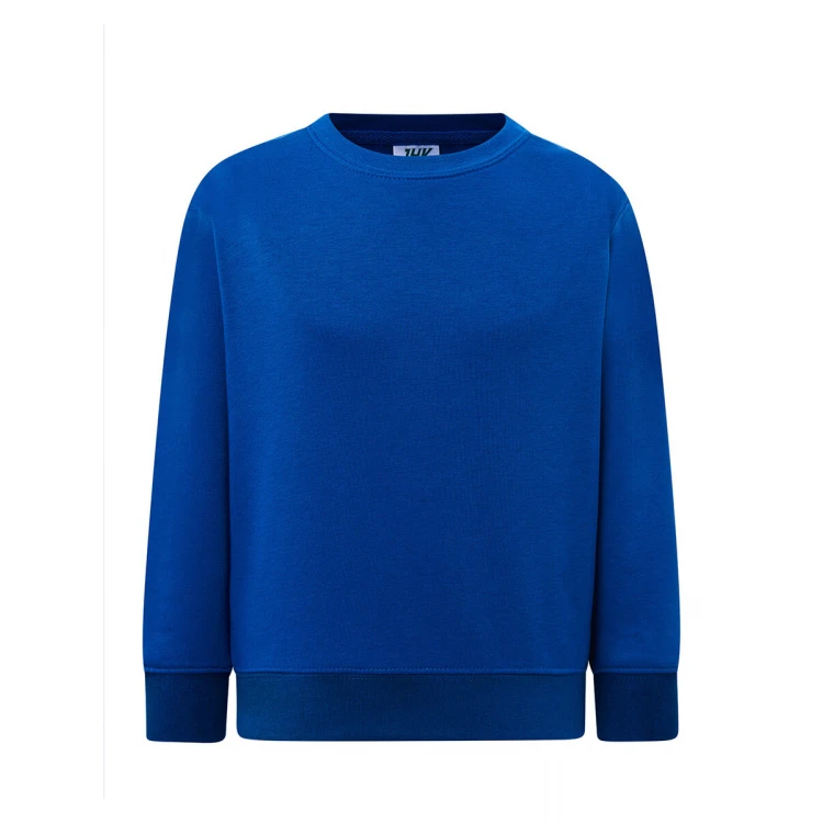 Sudadera infantil JHK Premium cuello redondo en algodón y poliéster reciclado para personalizar con logo