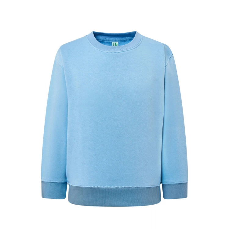 Sudadera infantil JHK Premium cuello redondo en algodón y poliéster reciclado para personalizar con logo