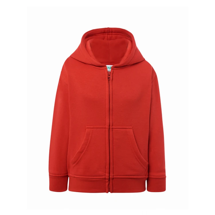 Sudadera con capucha JHK Premium French Terry para niños, vista frontal lista para personalizar