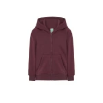 Sudadera infantil con capucha y cremallera en algodón y poliéster reciclado, disponible para personalizar con logo