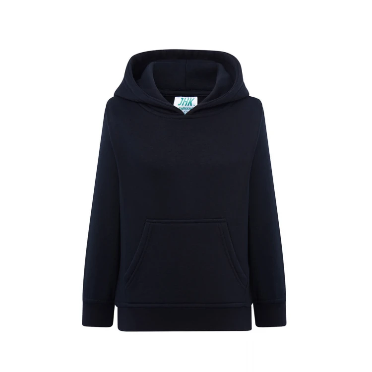 Sudadera con capucha y bolsillo canguro para niño, en algodón y poliéster reciclado, lista para personalizar con logo