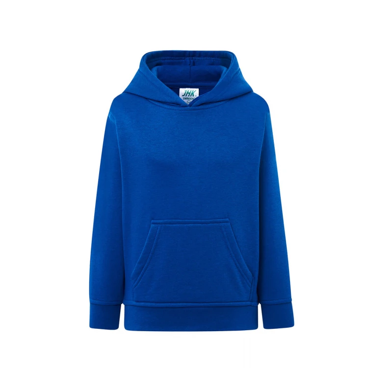 Sudadera con capucha y bolsillo canguro para niño, en algodón y poliéster reciclado, lista para personalizar con logo
