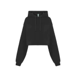 Sudadera mujer cropped JHK mod. Regular Cropped con capucha y costilla elástica para personalizar con logo