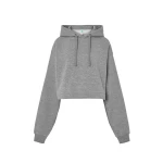 Sudadera mujer cropped JHK mod. Regular Cropped con capucha y costilla elástica para personalizar con logo