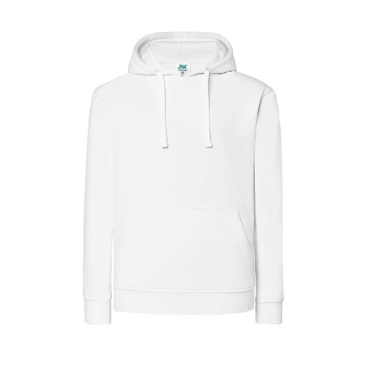 Sudadera mujer con capucha JHK French Terry en algodón y poliéster reciclado, colores surtidos, personalizable con logo