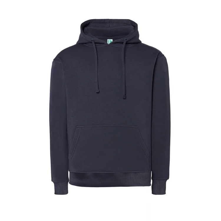 Sweat-shirt femme avec capuche et poche kangourou, en coton et polyester recyclé, à personnaliser avec logo