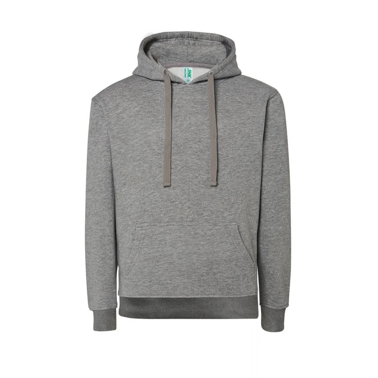 Sweat-shirt femme avec capuche et poche kangourou, en coton et polyester recyclé, à personnaliser avec logo