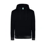 Sweat-shirt femme avec capuche et poche kangourou, en coton et polyester recyclé, à personnaliser avec logo
