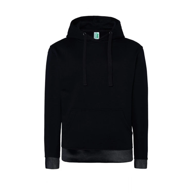 Sweat-shirt femme avec capuche et poche kangourou, en coton et polyester recyclé, à personnaliser avec logo