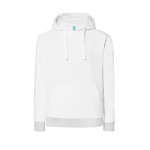 Sweat-shirt femme avec capuche et poche kangourou, en coton et polyester recyclé, à personnaliser avec logo