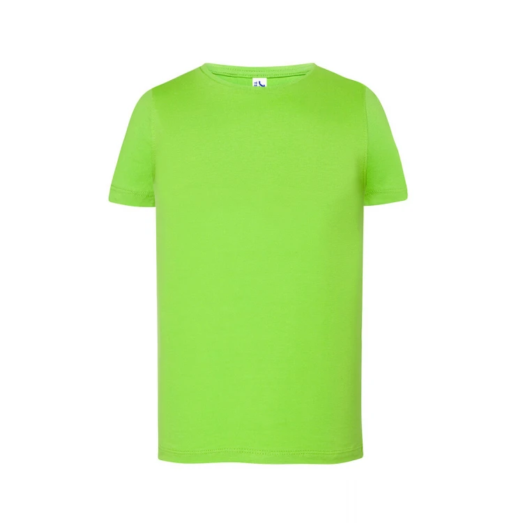 Camiseta infantil JHK Regular Tonga en algodón, vista frontal, lista para personalizar con logo