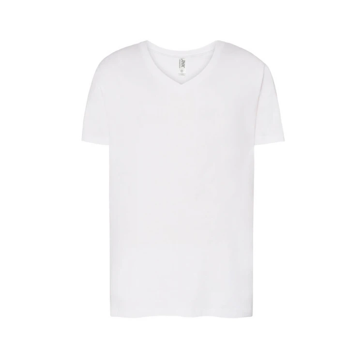 T-shirt JHK Urban col en V coton à personnaliser avec logotype