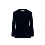 Pullover bambino RUSSELL con scollo a V in viscosa e nylon, finiture a coste, disponibile da personalizzare
