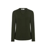 Pullover donna RUSSELL collo a V in viscosa nylon, pronto per personalizzazione con logo
