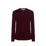 Pullover donna RUSSELL collo a V in viscosa nylon, pronto per personalizzazione con logo