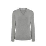 Pullover donna RUSSELL collo a V in viscosa nylon, pronto per personalizzazione con logo