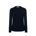 Pullover donna RUSSELL collo a V in viscosa nylon, pronto per personalizzazione con logo