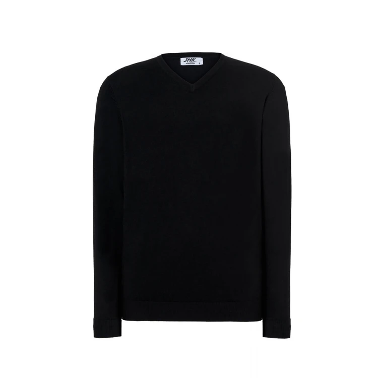 Pullover uomo JHK con scollo a V in viscosa e nylon, taglio aderente moderno