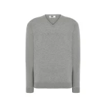 Pullover uomo JHK con scollo a V in viscosa e nylon, taglio aderente moderno