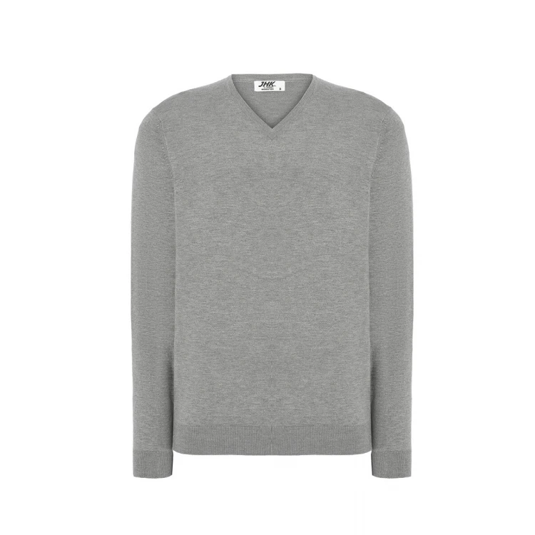 Pullover uomo JHK con scollo a V in viscosa e nylon, taglio aderente moderno
