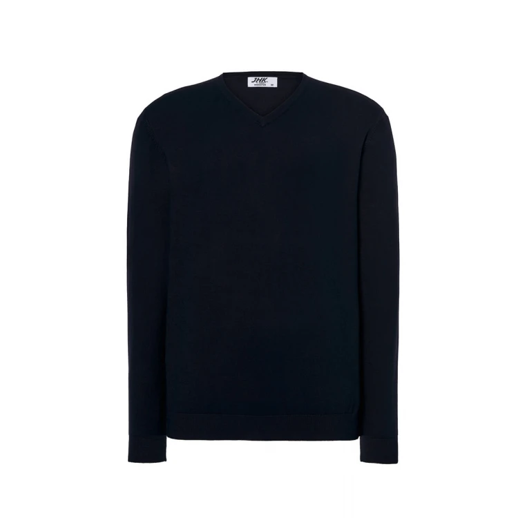 Pullover uomo JHK con scollo a V in viscosa e nylon, taglio aderente moderno