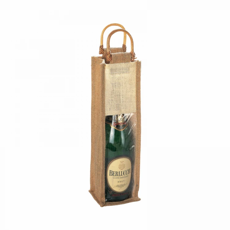 Borsa in juta per bottiglie