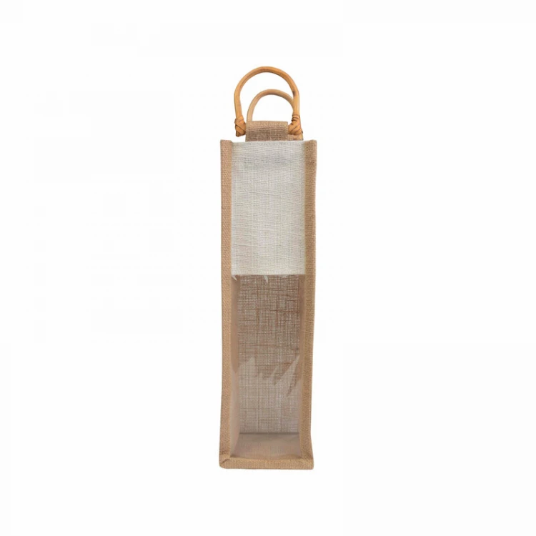 Borsa in juta per bottiglie