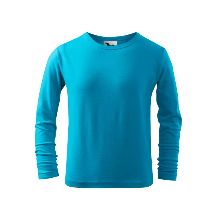 Camiseta infantil manga larga MALFINI Long Sleeve en algodón single jersey para personalizar con logo