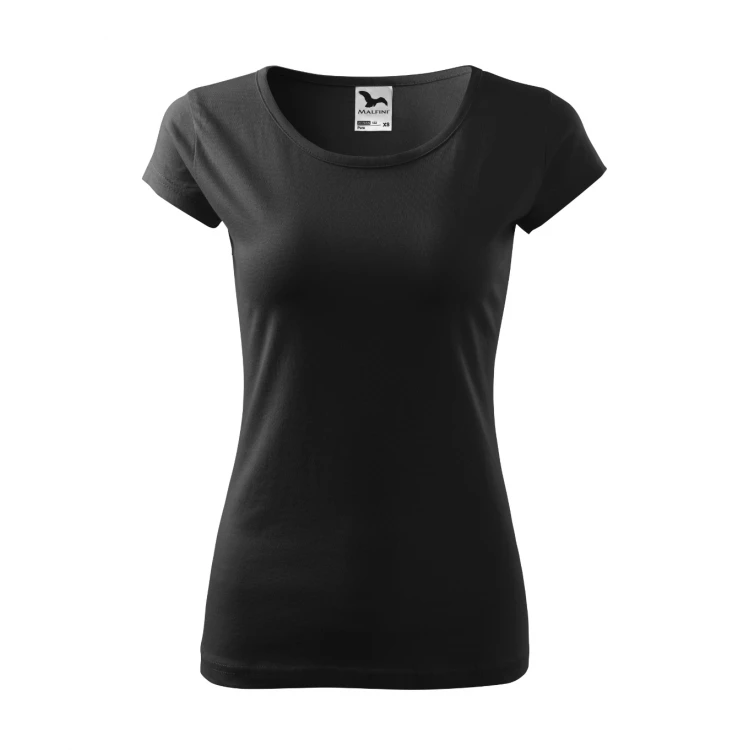 Camiseta mujer ajustada MALFINI Pure de manga corta, jersey de algodón personalizada con logotipo