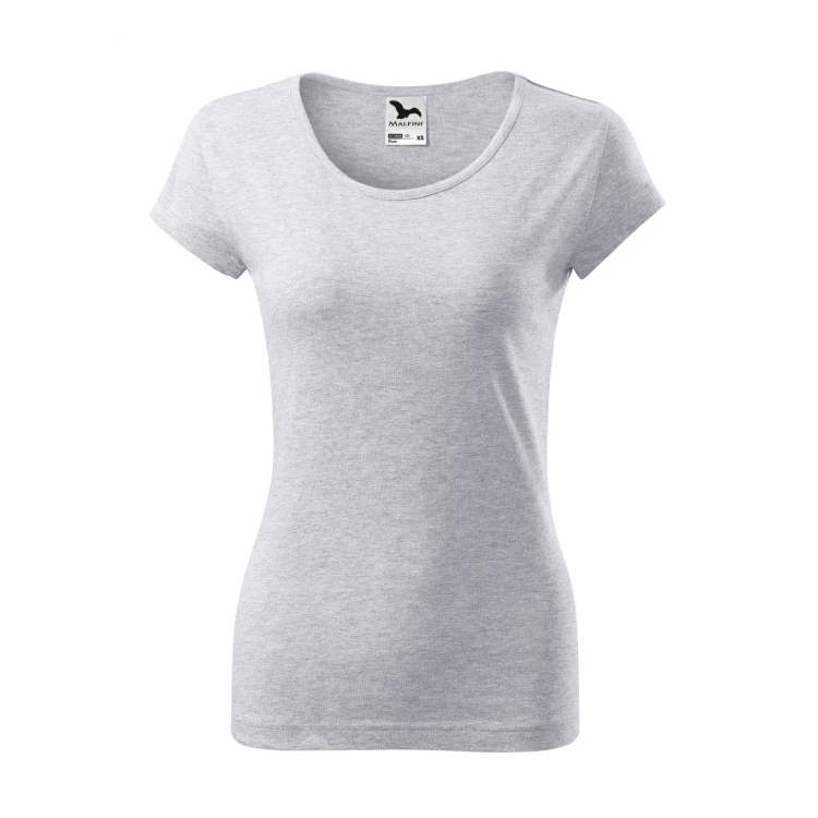 Camiseta mujer ajustada MALFINI Pure de manga corta, jersey de algodón personalizada con logotipo