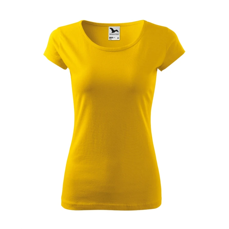 Camiseta mujer ajustada MALFINI Pure de manga corta, jersey de algodón personalizada con logotipo