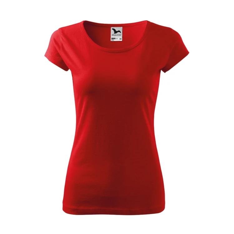 Camiseta mujer ajustada MALFINI Pure de manga corta, jersey de algodón personalizada con logotipo