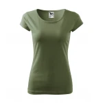Camiseta mujer ajustada MALFINI Pure de manga corta, jersey de algodón personalizada con logotipo