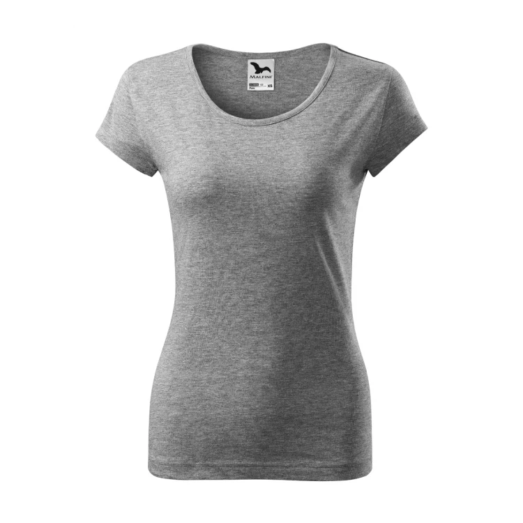 Camiseta mujer ajustada MALFINI Pure de manga corta, jersey de algodón personalizada con logotipo