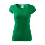 Camiseta mujer ajustada MALFINI Pure de manga corta, jersey de algodón personalizada con logotipo