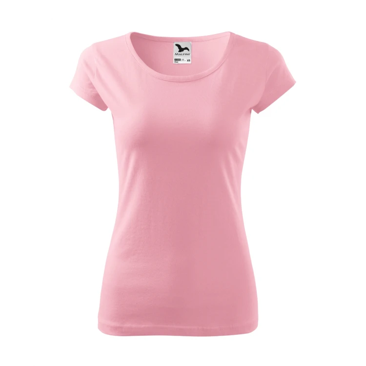 Camiseta mujer ajustada MALFINI Pure de manga corta, jersey de algodón personalizada con logotipo
