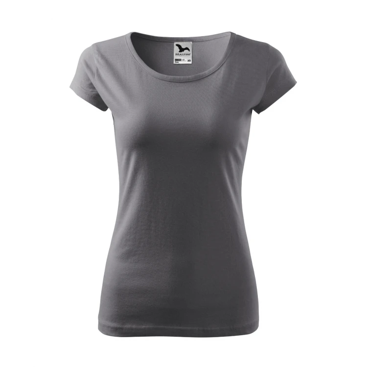 Camiseta mujer ajustada MALFINI Pure de manga corta, jersey de algodón personalizada con logotipo