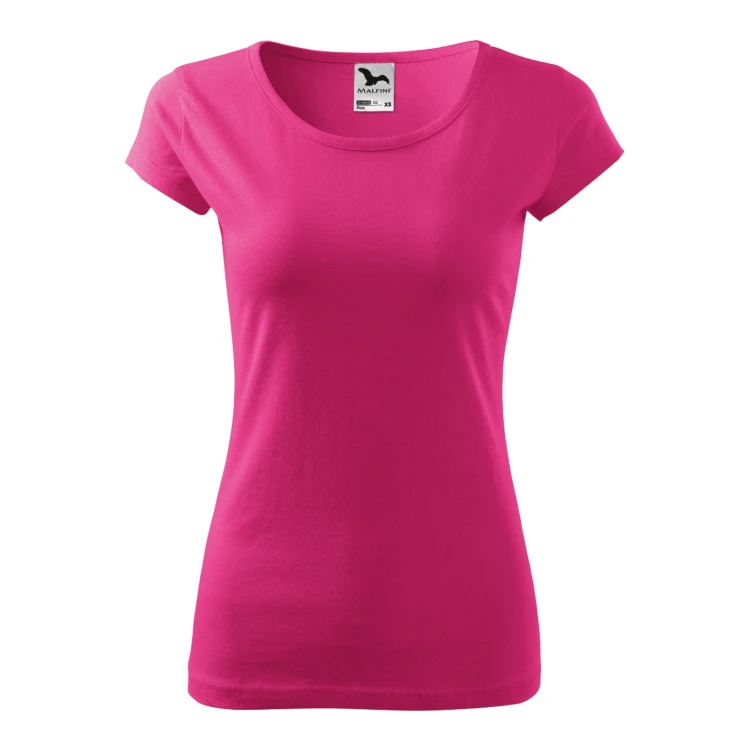 Camiseta mujer ajustada MALFINI Pure de manga corta, jersey de algodón personalizada con logotipo