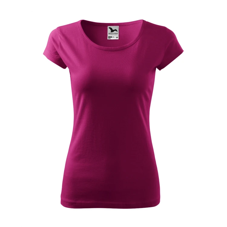 Camiseta mujer ajustada MALFINI Pure de manga corta, jersey de algodón personalizada con logotipo