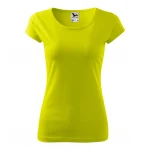 Camiseta mujer ajustada MALFINI Pure de manga corta, jersey de algodón personalizada con logotipo