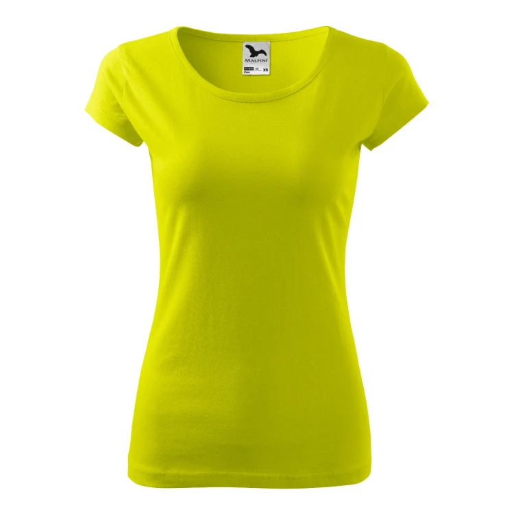 Camiseta mujer ajustada MALFINI Pure de manga corta, jersey de algodón personalizada con logotipo