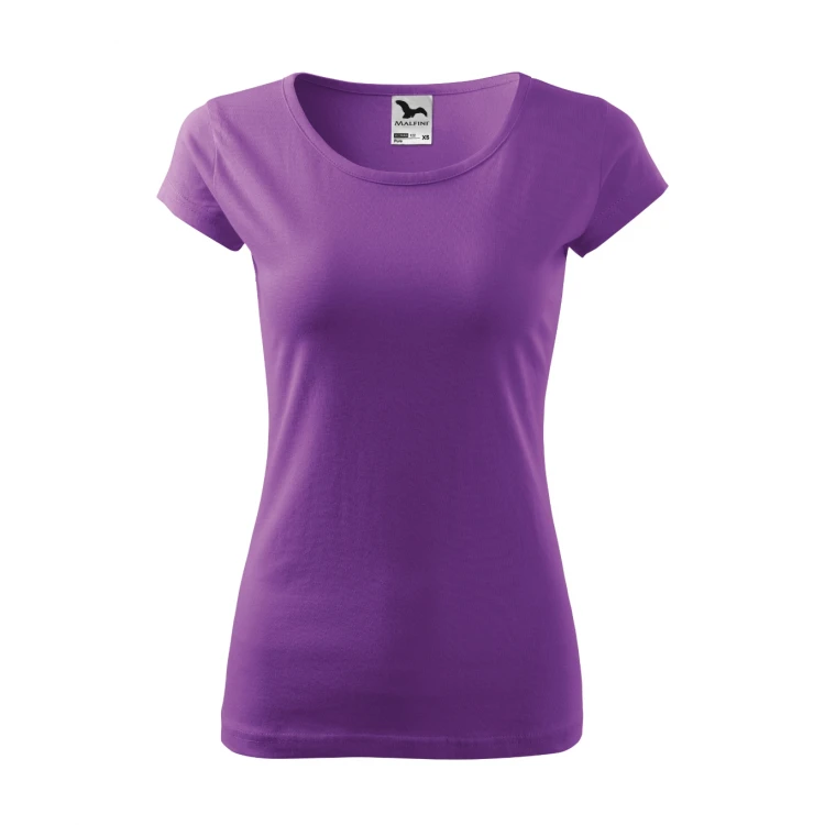 Camiseta mujer ajustada MALFINI Pure de manga corta, jersey de algodón personalizada con logotipo