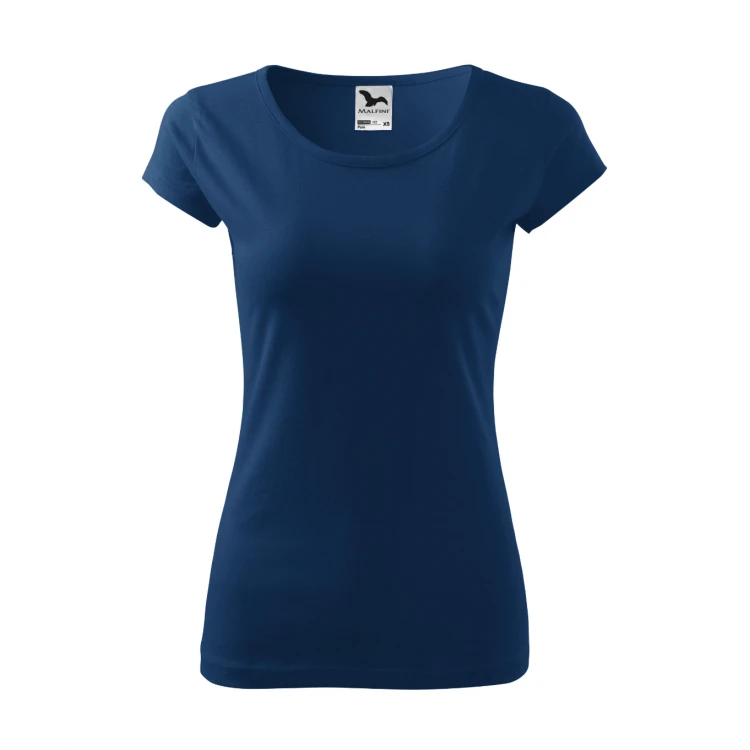 Camiseta mujer ajustada MALFINI Pure de manga corta, jersey de algodón personalizada con logotipo