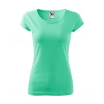 Camiseta mujer ajustada MALFINI Pure de manga corta, jersey de algodón personalizada con logotipo