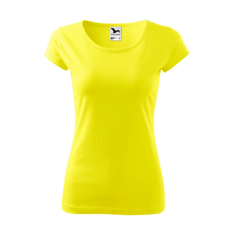Camiseta mujer ajustada MALFINI Pure de manga corta, jersey de algodón personalizada con logotipo